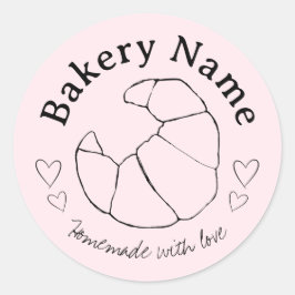 Adesivos Personalizados para Padaria | Croissant e