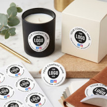 Adesivos Personalizados Redondos à Prova d'Água co