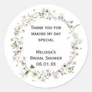 Adesivos Personalizados Wild Flower Blooms