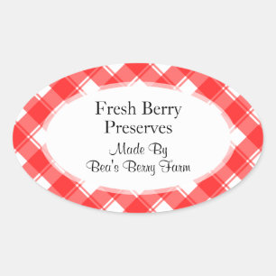 Adesivos Personalizados Xadrez Gingham Vermelho Br