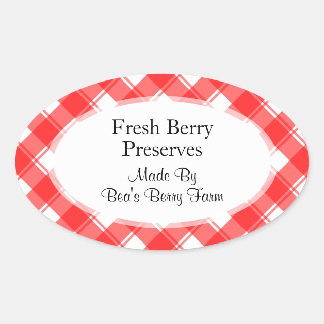 Adesivos Personalizados Xadrez Gingham Vermelho Br (Frente)