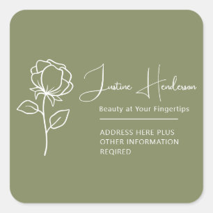 Adesivos personalizáveis - Flores ou cuidados com
