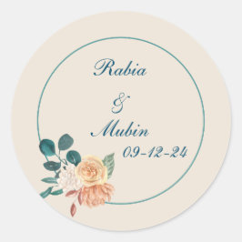 Adesivos personalizáveis para favoritos de casamen