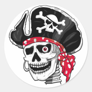 Adesivos pirateados de esqueleto