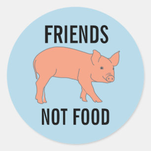 ADESIVOS PORCOS AMIGOS NÃO COMIDA