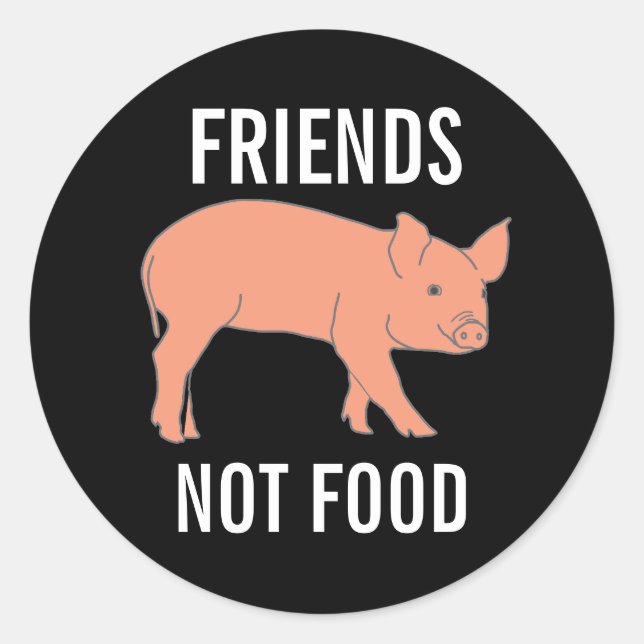 ADESIVOS PORCOS AMIGOS NÃO COMIDA (Frente)