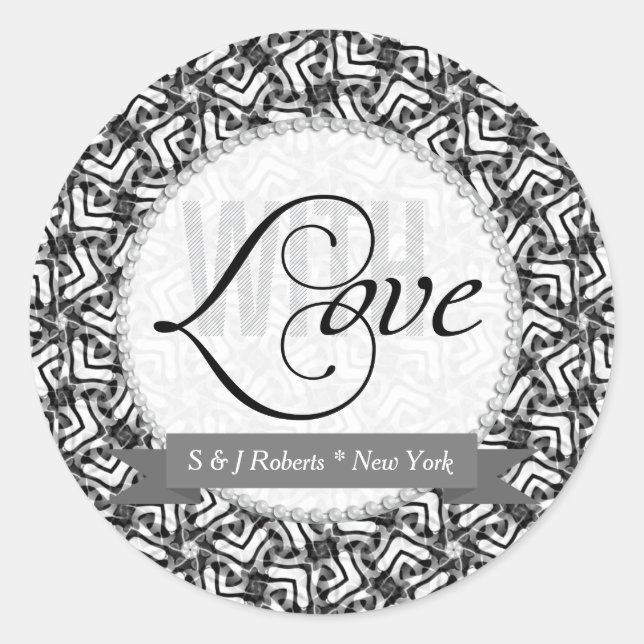 Adesivos Preto+Branco COM AMOR (Frente)