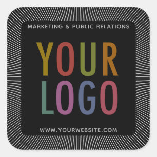 Adesivos preto personalizados com logotipo da empr