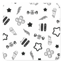 Adesivos Pretos e Brancos de Skate