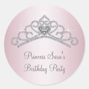 Adesivos Princesa Rosa Tiara Rosa