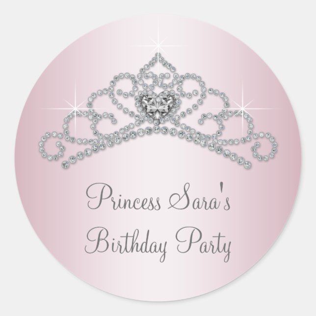 Adesivos Princesa Rosa Tiara Rosa (Frente)