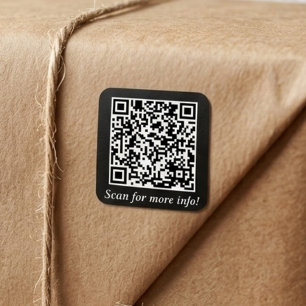 Adesivos quadrado de código QR personalizados