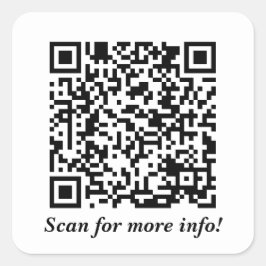 Adesivos quadrado de código QR personalizados