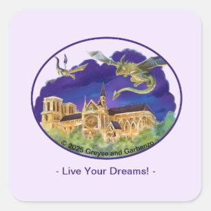 Adesivos Quadrados Clássicos Notre Dame - Sonhos