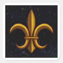 Adesivos Quadrados de Mármore Escuro Fleur De Lis