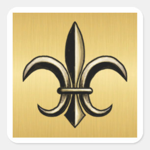 Adesivos Quadrados Dourados Fleur De Lis