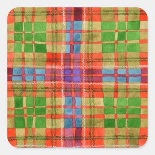 Adesivos Quadrados Pequenos MAC RAE TARTAN