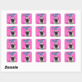 Adesivos Quadrados Pet Rosa