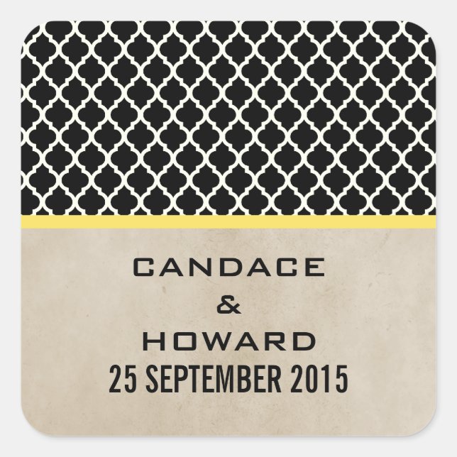 Adesivos Quatrefoil Chic Amarelos (Frente)