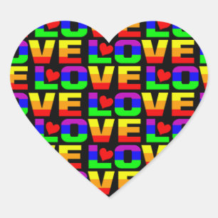 Adesivos Rainbow Love