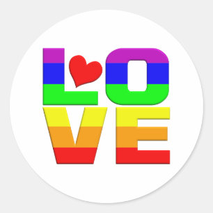 Adesivos Rainbow Love