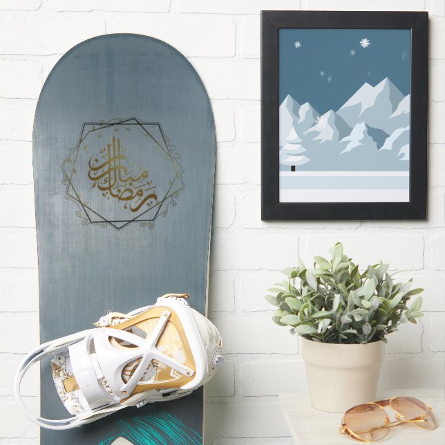 Adesivos Ramadan Mubarak – Etiquetas de Presente (Prancha de snowboard)