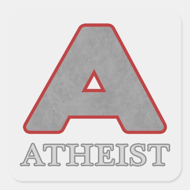 Adesivos Red & Cinza Atheist "A" (Frente)