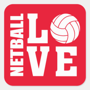 Adesivos Red Netball Love