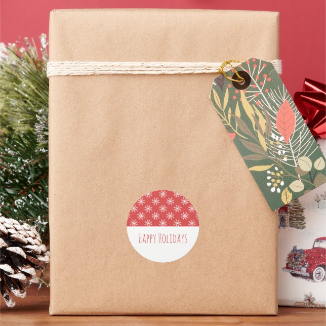 Adesivos Red Simple Snowflake Foliday (Feriado)