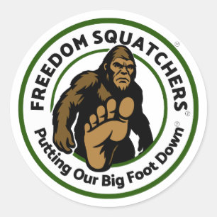 Adesivos Redondos "Big Foot Down" da Freedom Squat