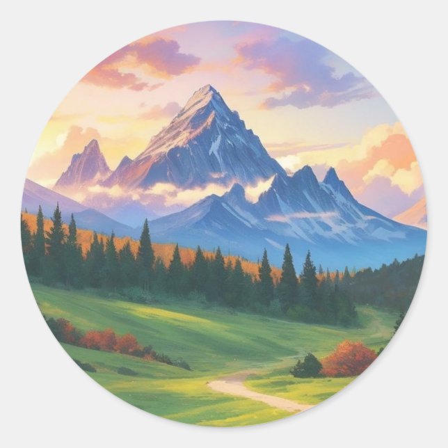 Adesivos redondos clássicos (Frente)