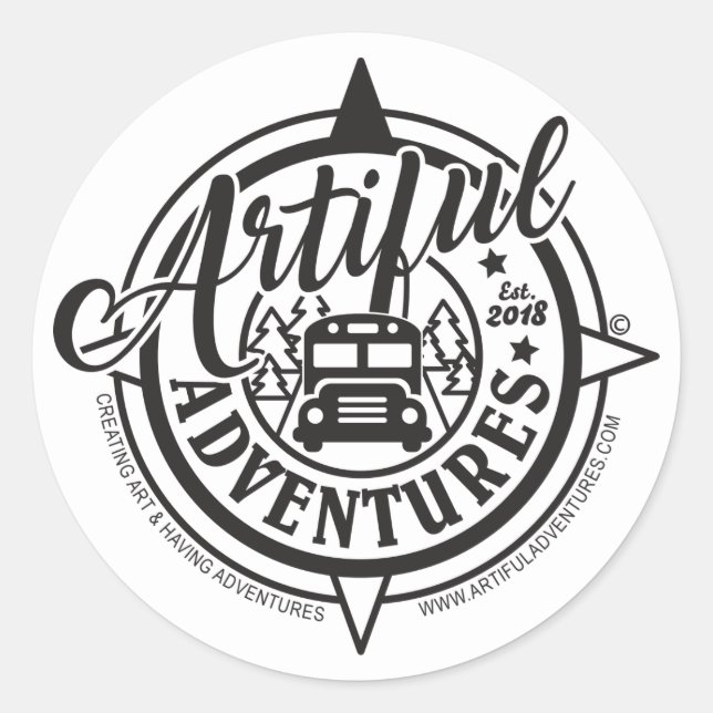 Adesivos redondos clássicos de 3" (Frente)