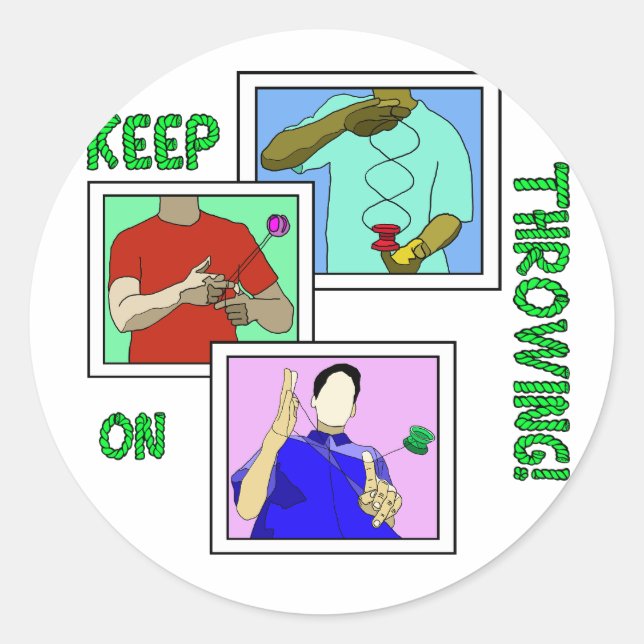 Adesivos redondos clássicos de yoyo (Frente)