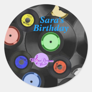 Adesivos redondos clássicos personalizáveis de reg