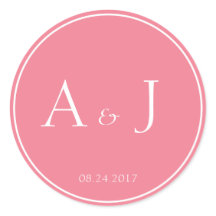 Adesivos redondos cor-de-rosa sólido