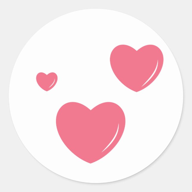 Adesivos Redondos Coração de Amor (Frente)