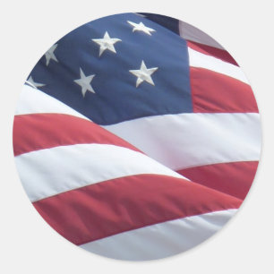 Adesivos Redondos da Bandeira Americana