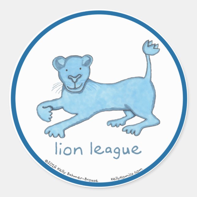 Adesivos redondos da Lion League (Frente)