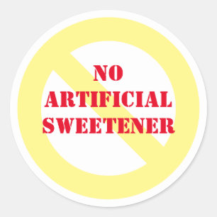 Adesivos Redondos de Adoçante Artificial