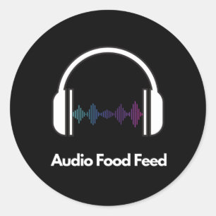 Adesivos redondos de alimentação de Comida de áudi