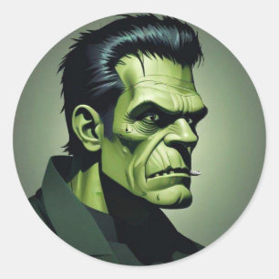 adesivos redondos de frankenstein