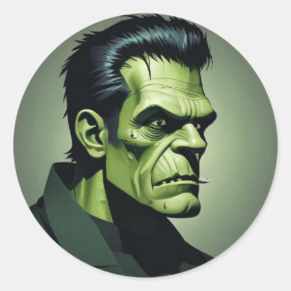 adesivos redondos de frankenstein