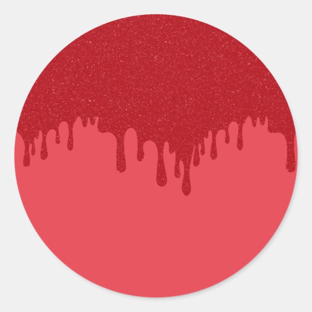 Adesivos Redondos de Gota Vermelha de Tomate – Per (Frente)