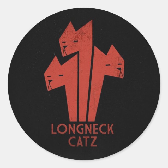 Adesivos redondos de LongNeck Catz (Frente)