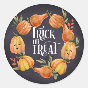 Adesivos Redondos de Morcego de Halloween Doces ou