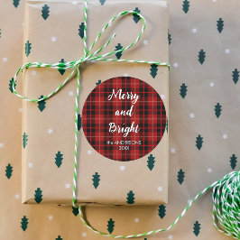 Adesivos redondos de Natal personalizados