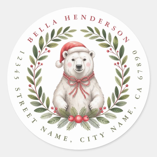 Adesivos Redondos de Pássaros de Natal (Frente)