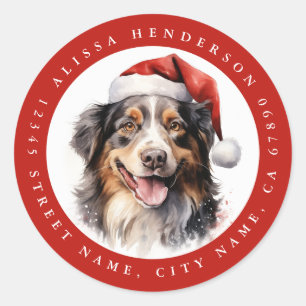 Adesivos redondos de pastores australianos