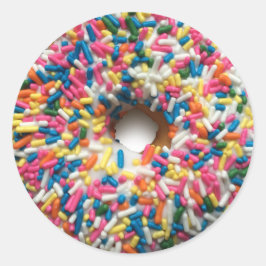 Adesivos redondos de Rosquinha do arco-íris