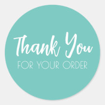 Adesivos Redondos de Selagem de Obrigado